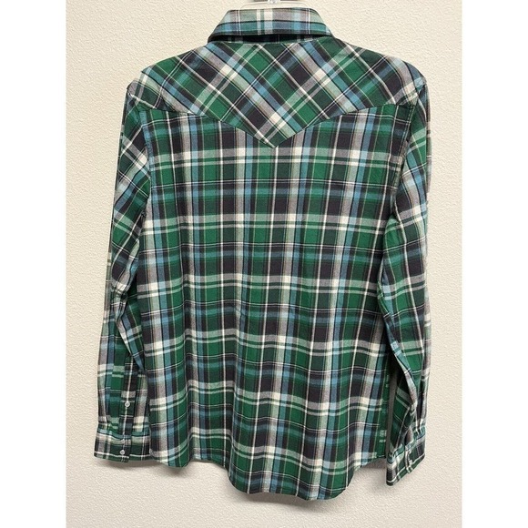 PRPS Jefferson Plaid Snap Button-Up Shirt Green Multi Men’s Size S NEW - Picture 6 of 10